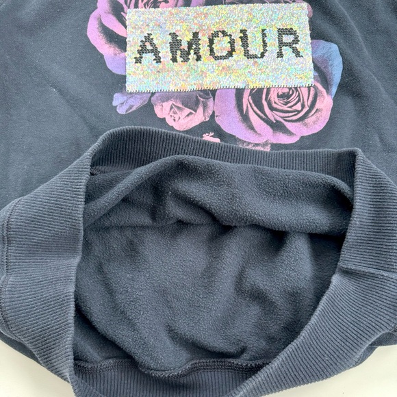 Abercrombie Kids Pullover Sweater Girls 15/16 Love Amour Flip Sequin Navy - Picture 7 of 11
